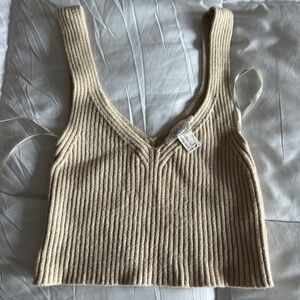 Forever 21 Beige Ribbed Knit Top